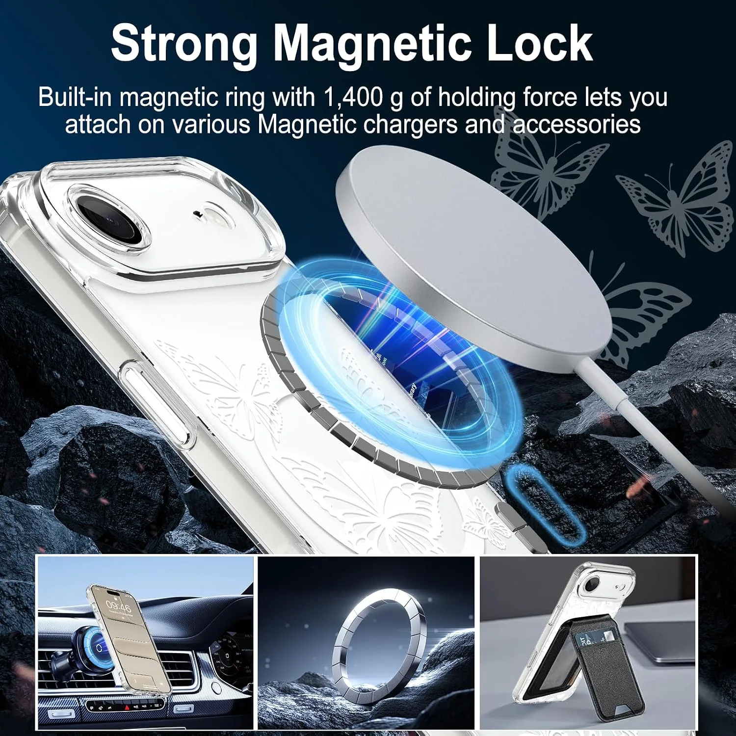 tharlet Magnetic for iPhone Air Case, Compatible with MagSafe Butterfly
