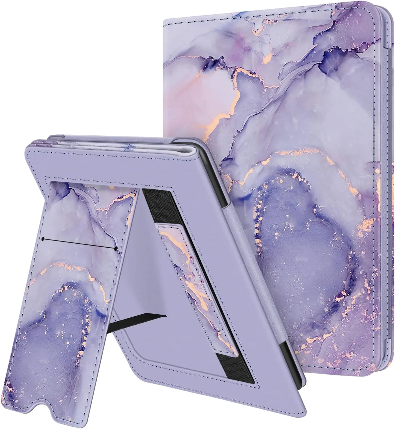 Fintie Stand Case for 6" Kindle 11th Generation 2024/2022, Lilac Marble