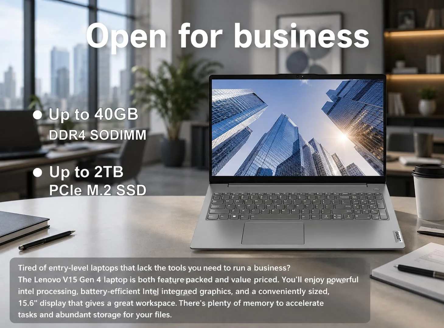 Lenovo V15 G4 Business Laptop, 15.6" FHD, i7-13620H, 16GB RAM, 512GB SSD PC