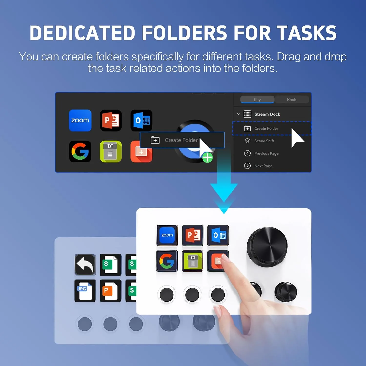 Stream Controller Deck,Macro Keypad,Gaming Shortcut Keyboard