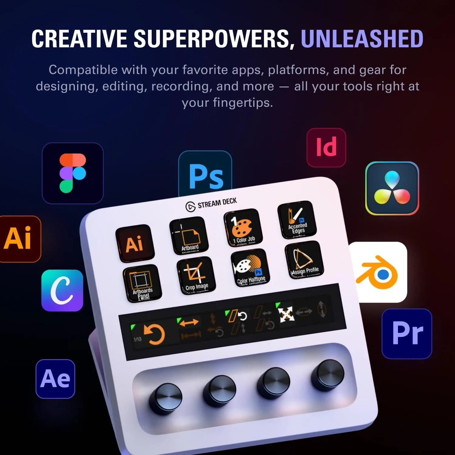 Elgato Stream Deck + White, Audio Mixer and Studio Controller