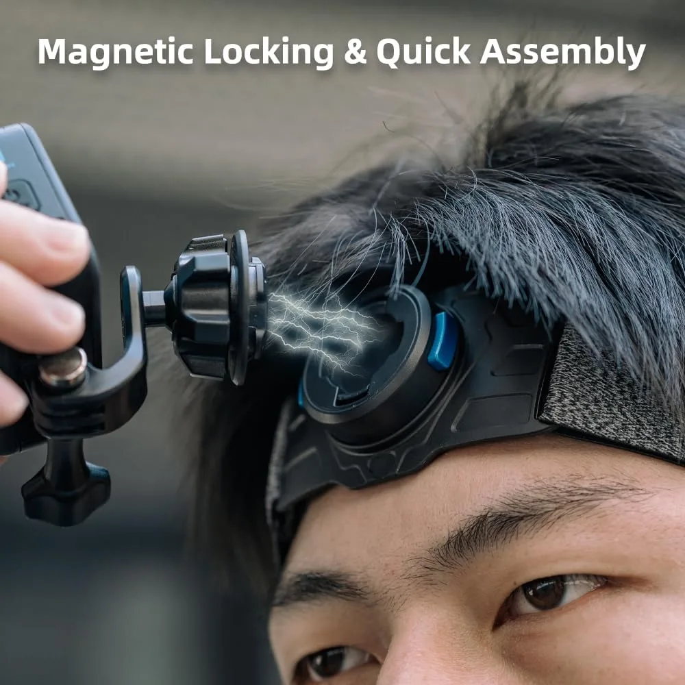 Universal Magnetic Quick Release Head Strap Mount for Gopro