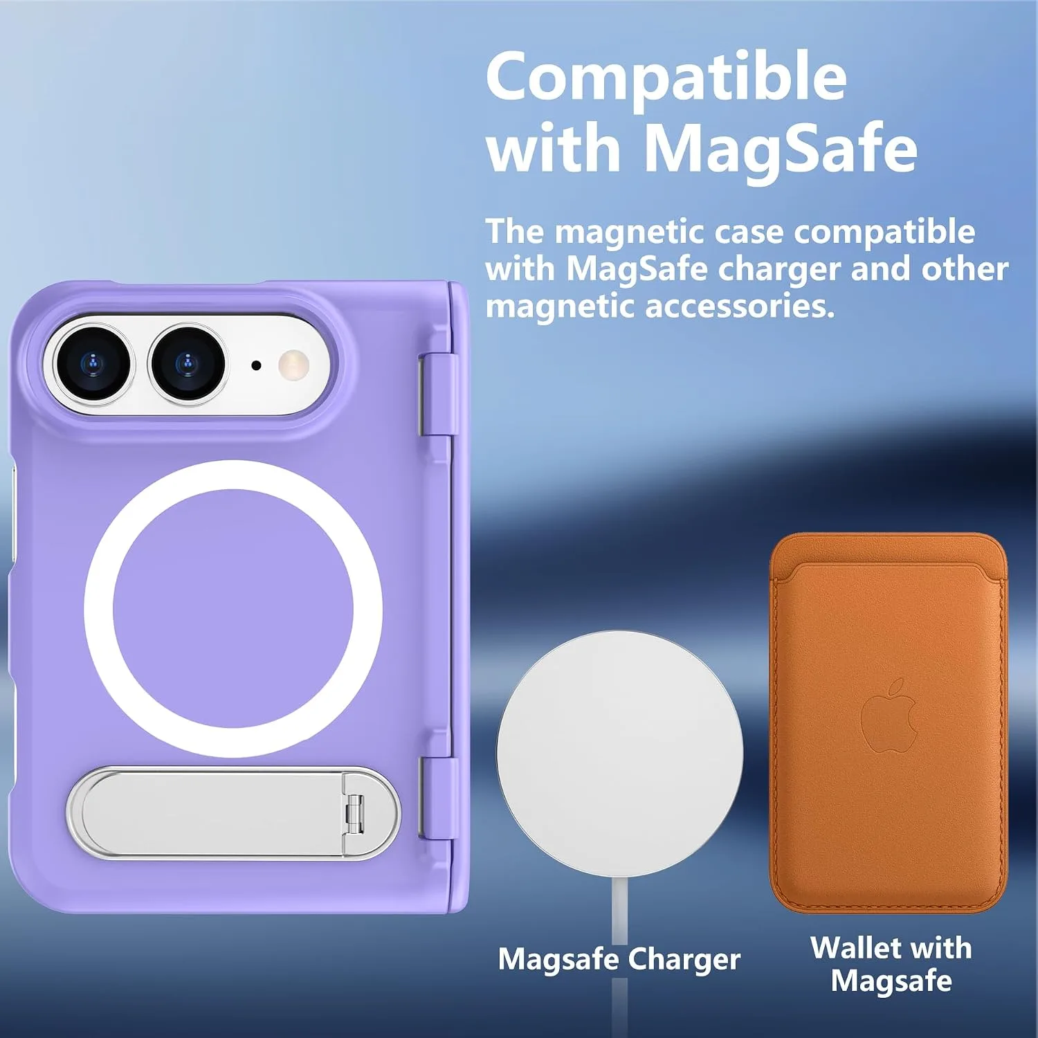 For iPhone Duo Case/iPhone Fold Case with Kickstand & Screen Protector