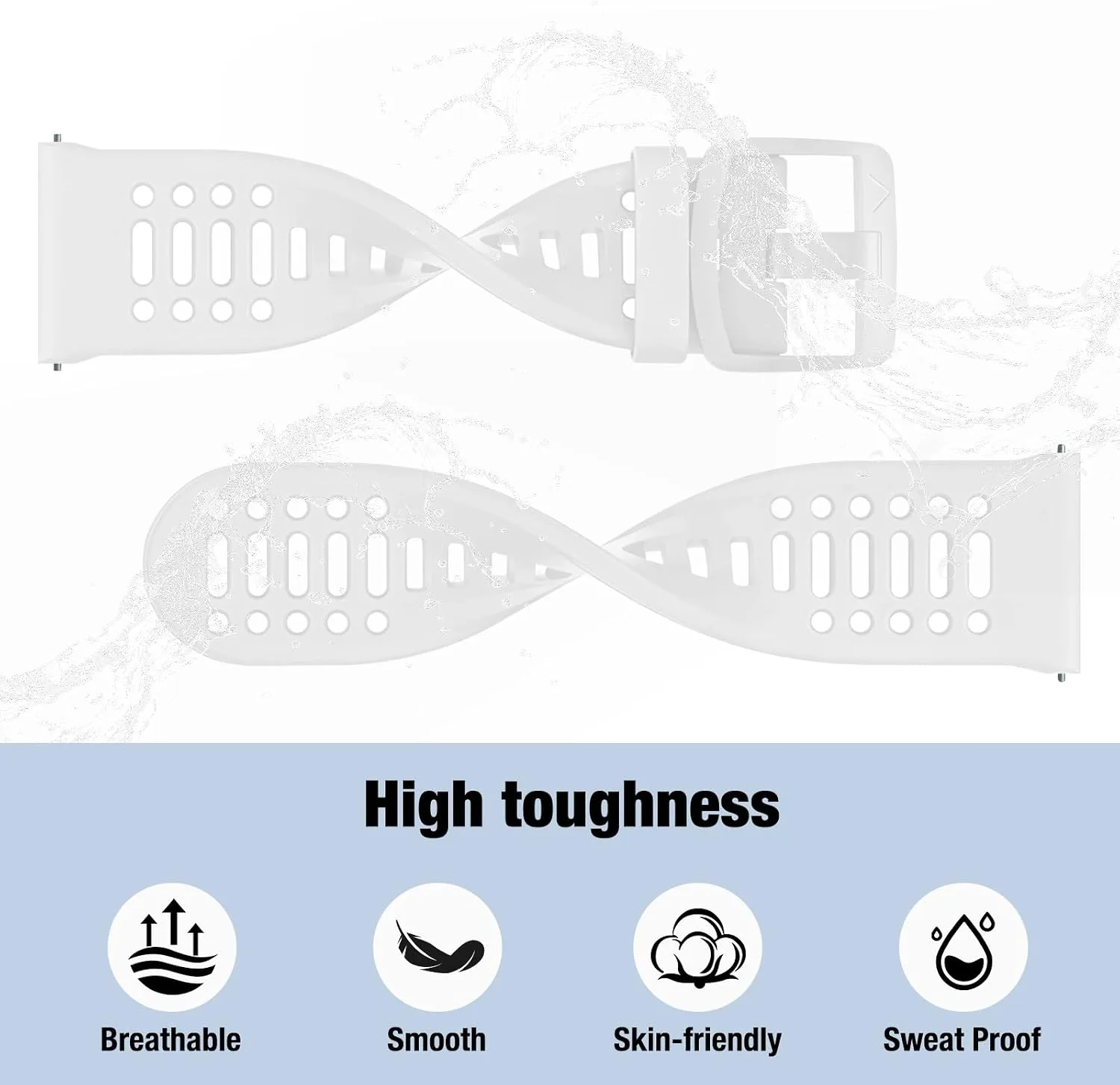 Watch Band for Coros PACE 2/APEX 2/APEX 42mm, 20mm Quick Release Silicone Replacement Band