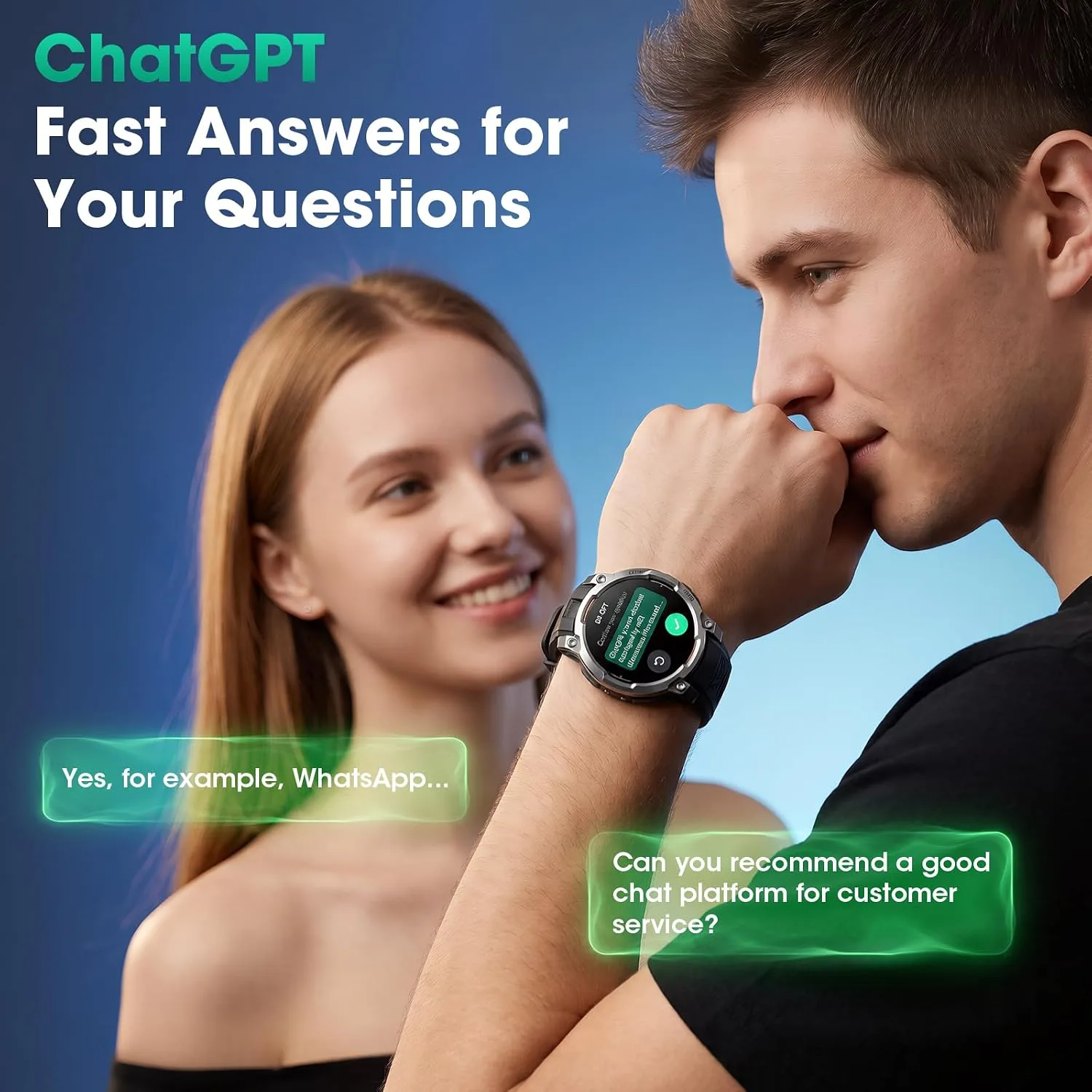 Smart Watches for Men GPS & Offline Maps,1.46''Military Smartwatch 1200mAh