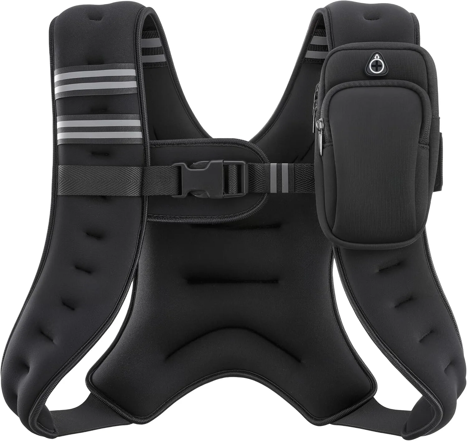 ZELUS Weighted Vest, 6lb/8lb/12lb/16lb/20lb/25lb/30lb Weight Vest with Reflective Stripe for Workout, Strength Training, Running, Fitness, Muscle Building, Weight Loss, Weightlifting