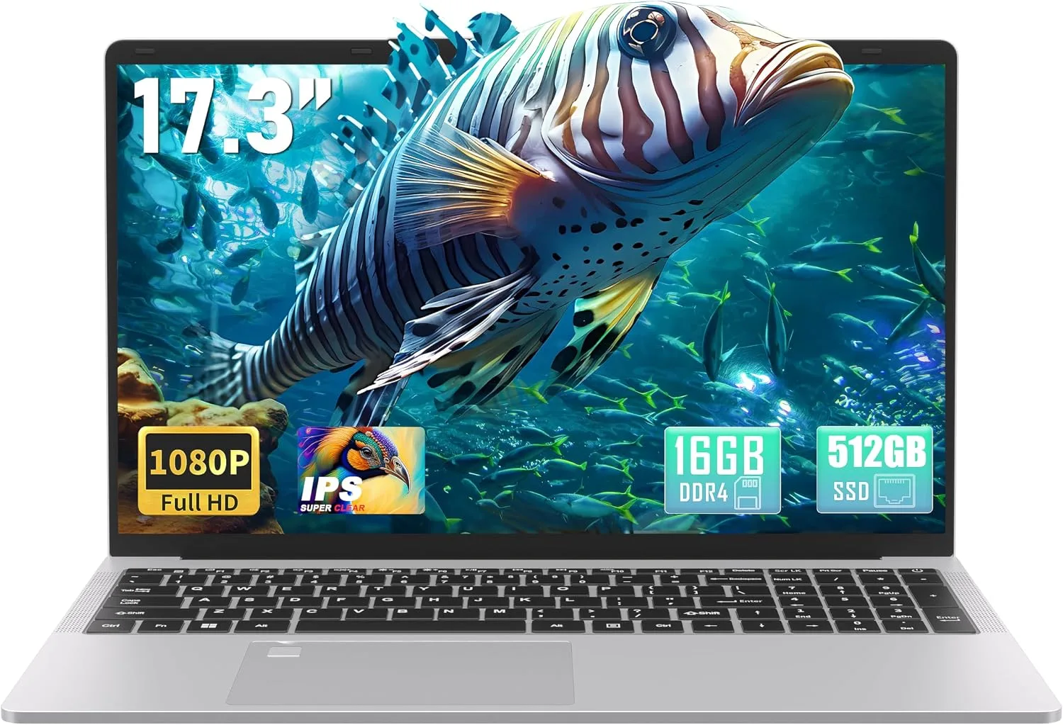 17.3" FHD IPS 6500Y Business Laptop Computer,Silver