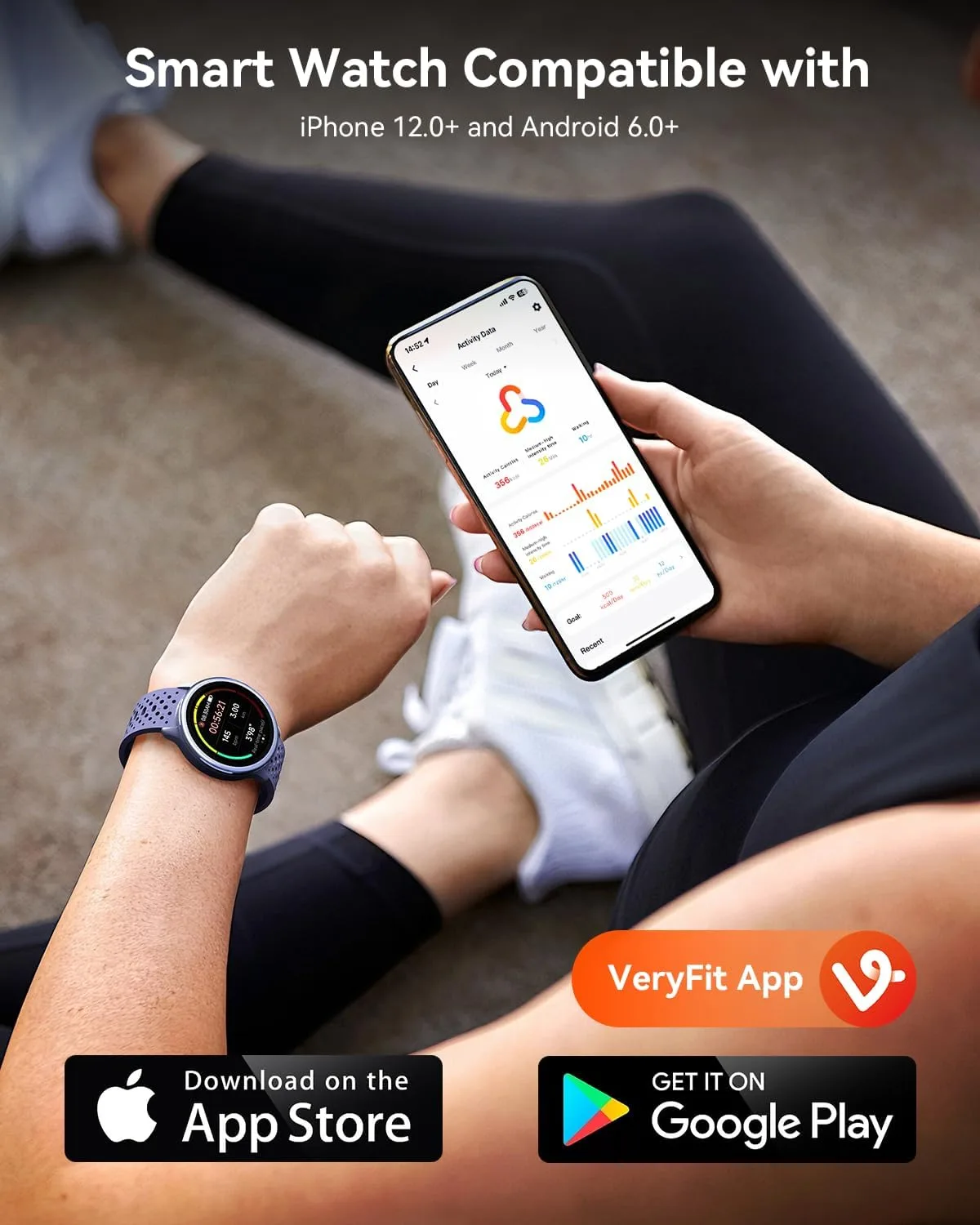 Quican Smart Watches for Men & Women, Compatible with iPhone & Android