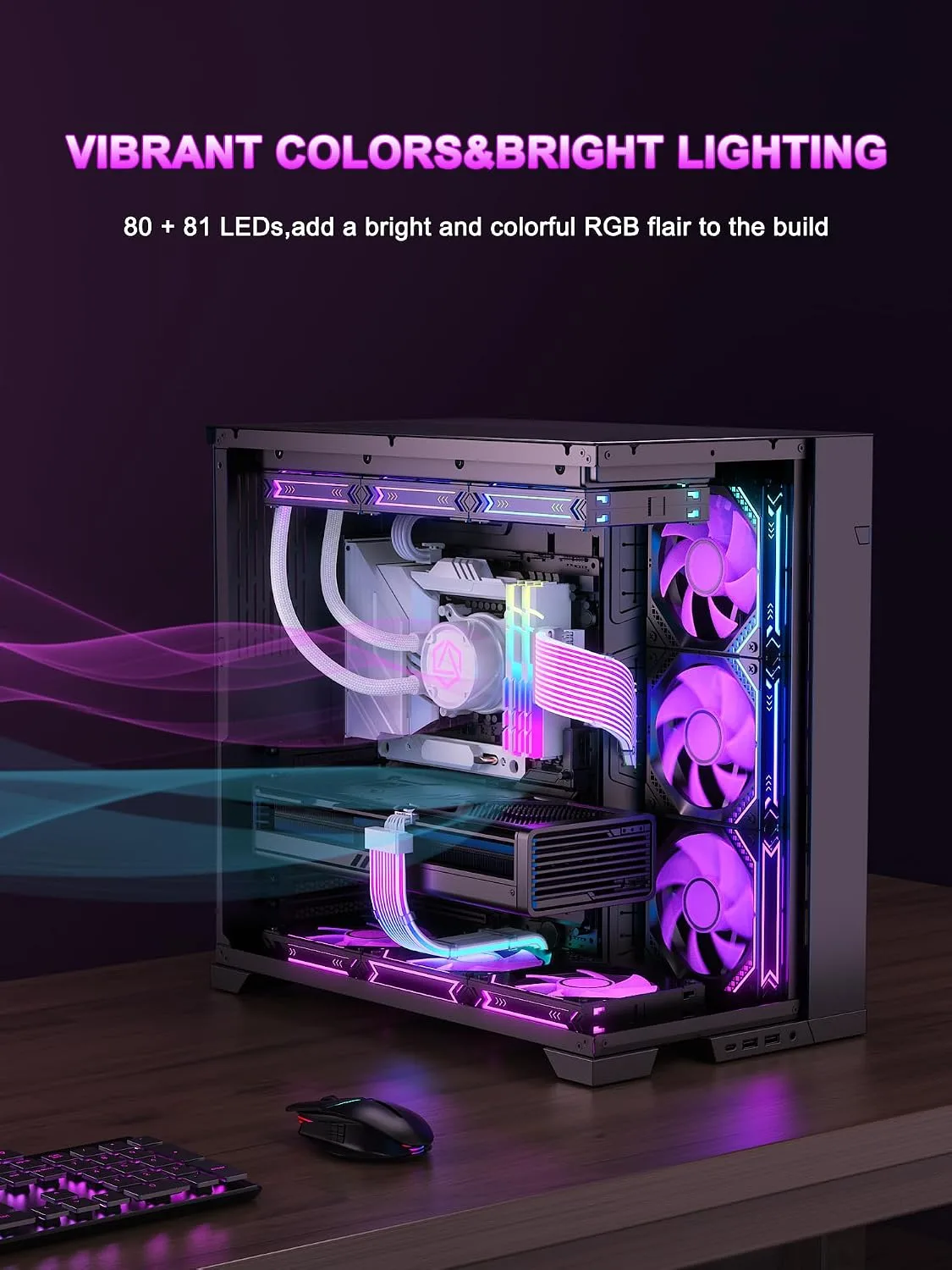 Sirlyr RGB 12VHPWR Cable Set,ARGB PSU Extensions for RTX 50/40