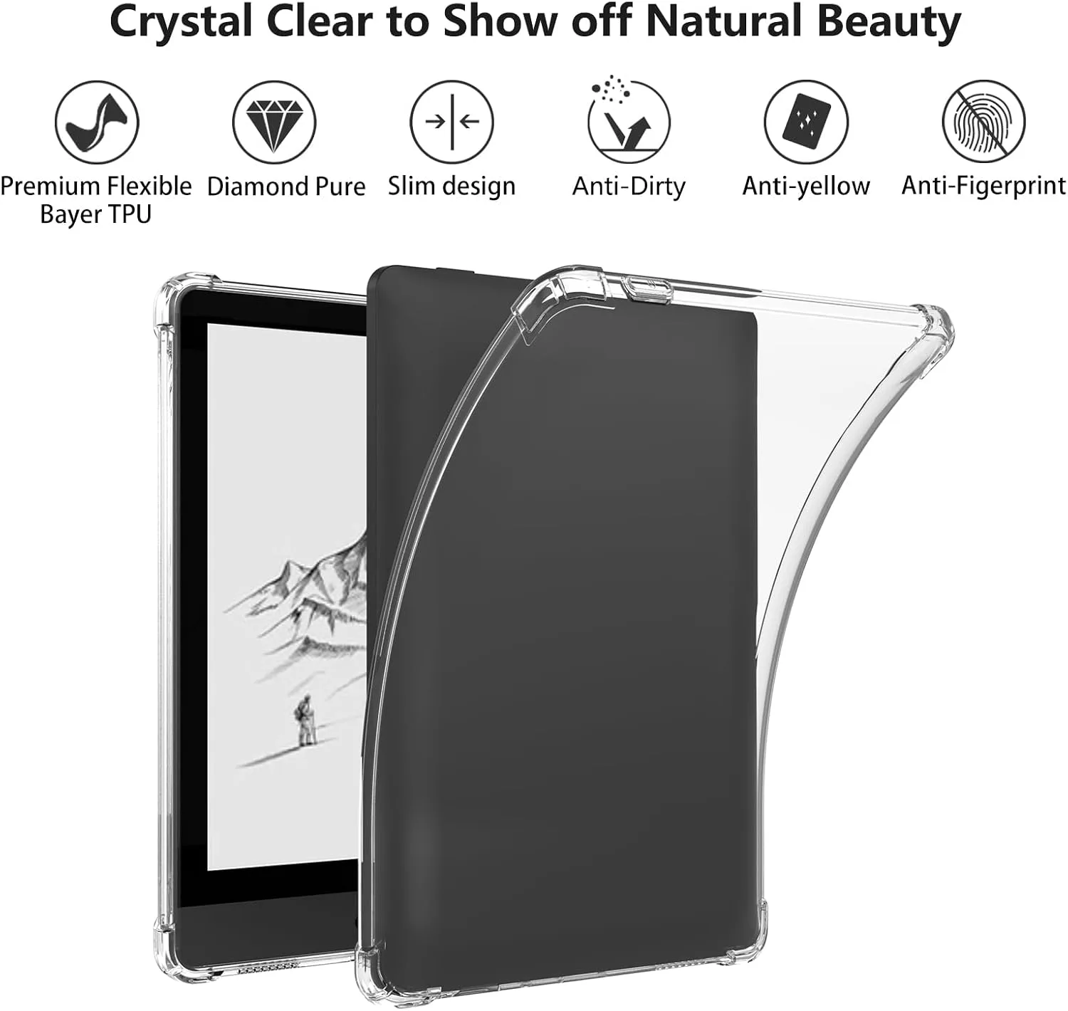 Aircawin Case for 6" Bigme Read 6-inch E-Reader Case Clear