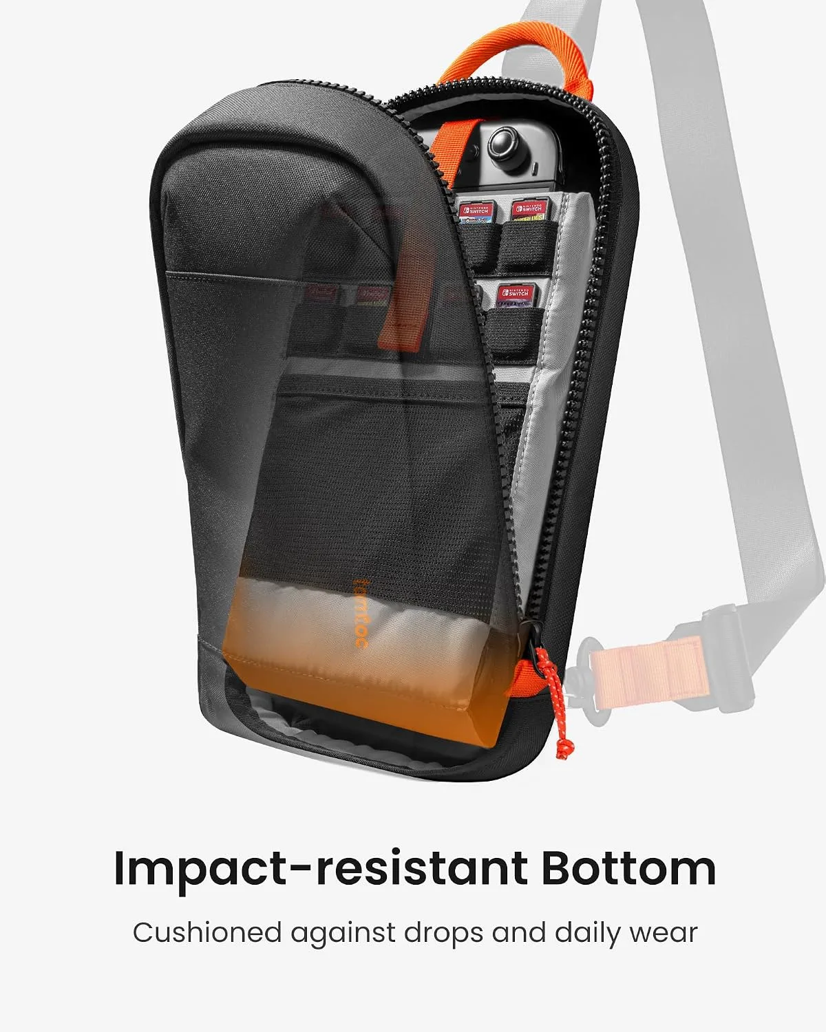 tomtoc Sling Carrying Bag for Nintendo Switch 2 with 8 Game Card Slots