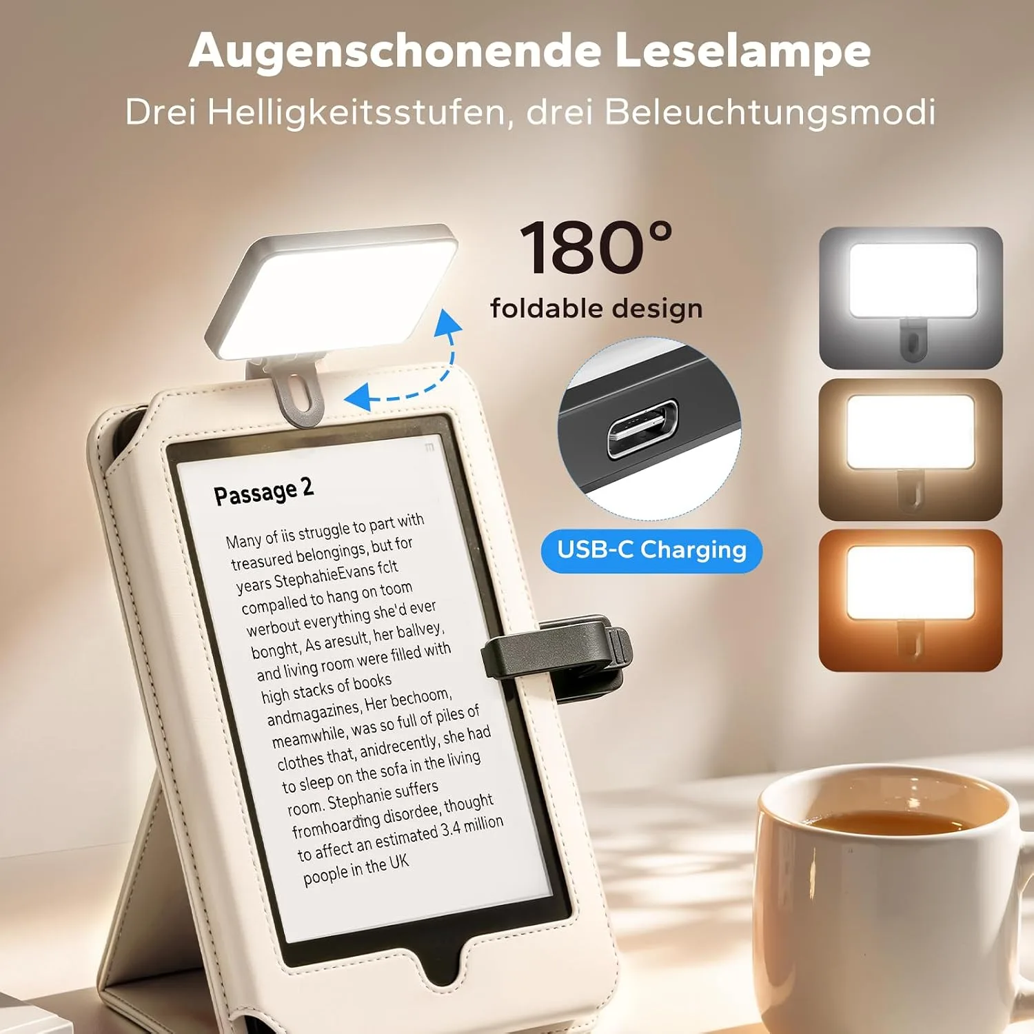 (Fit All Cases) Page Turner for Kindle,Portable Selfie Light,Reading Timer Tracker,Book Light for Kindle,iPad,iOS Android. Clicker for Kindle for Camera Video Recording and Selfie Shutter(K3-Black)