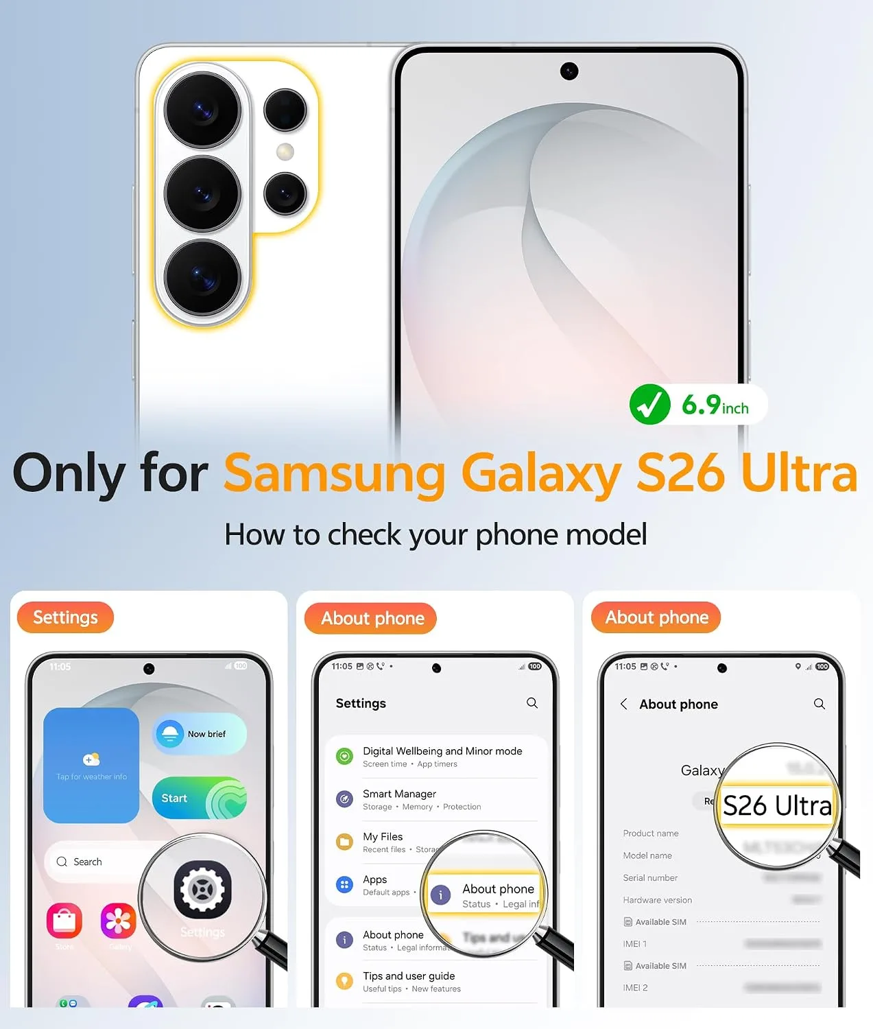 FNTCASE for Samsung Galaxy S26 Ultra Case Clear, Fit for Magsafe