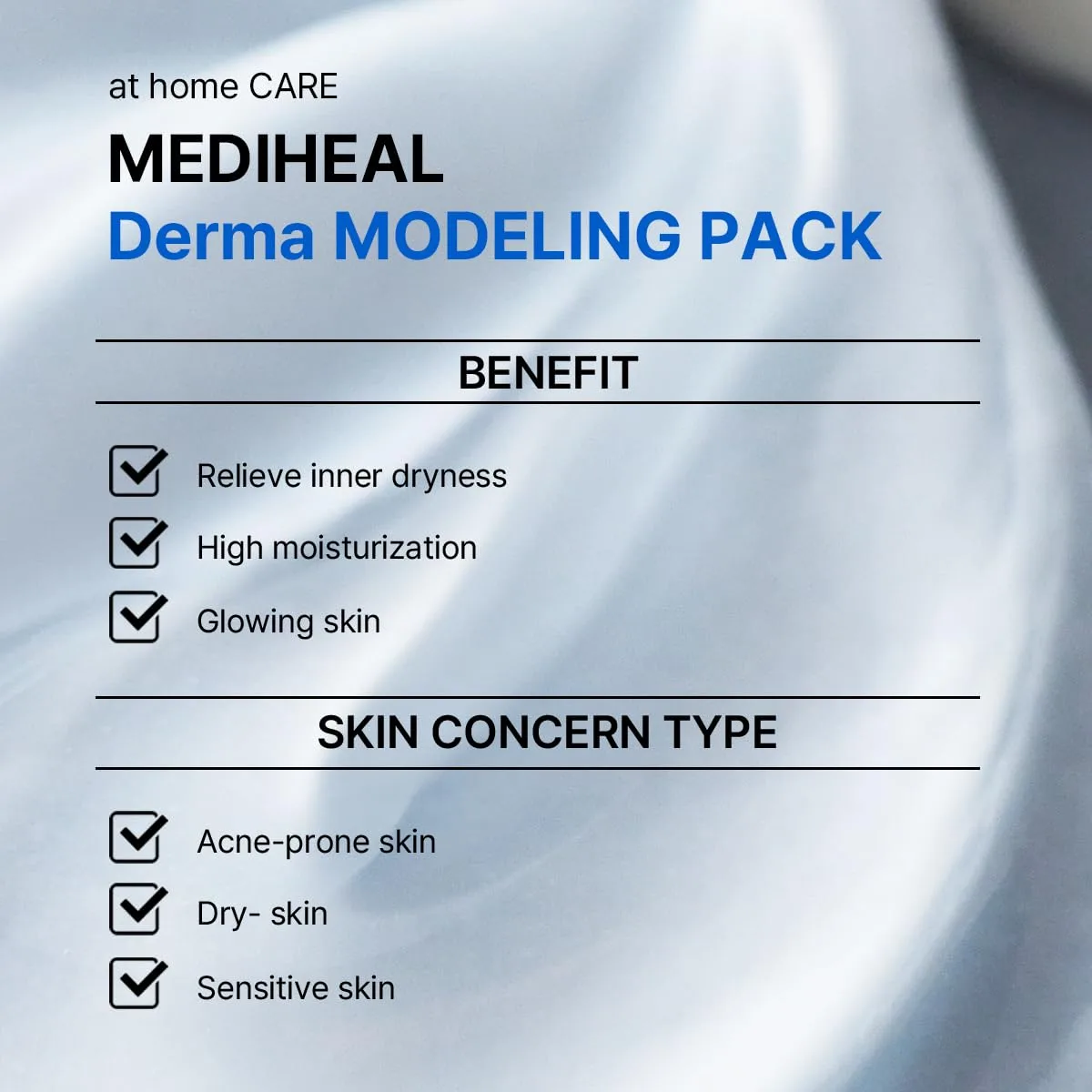 MEDIHEAL Hyaluronate Derma Modeling Pack (Pack of 2), Deep Hydration
