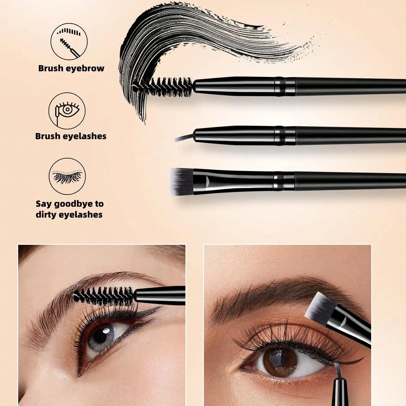 HGHDBT 36Pcs Black Makeup Brushes Set Professional Makeup Kit Multi-functional Makeup Tool Set with Facial Makeup Accessories, Foundation Makeup Brush Kit Eye and Face Make up Brushes & Tools