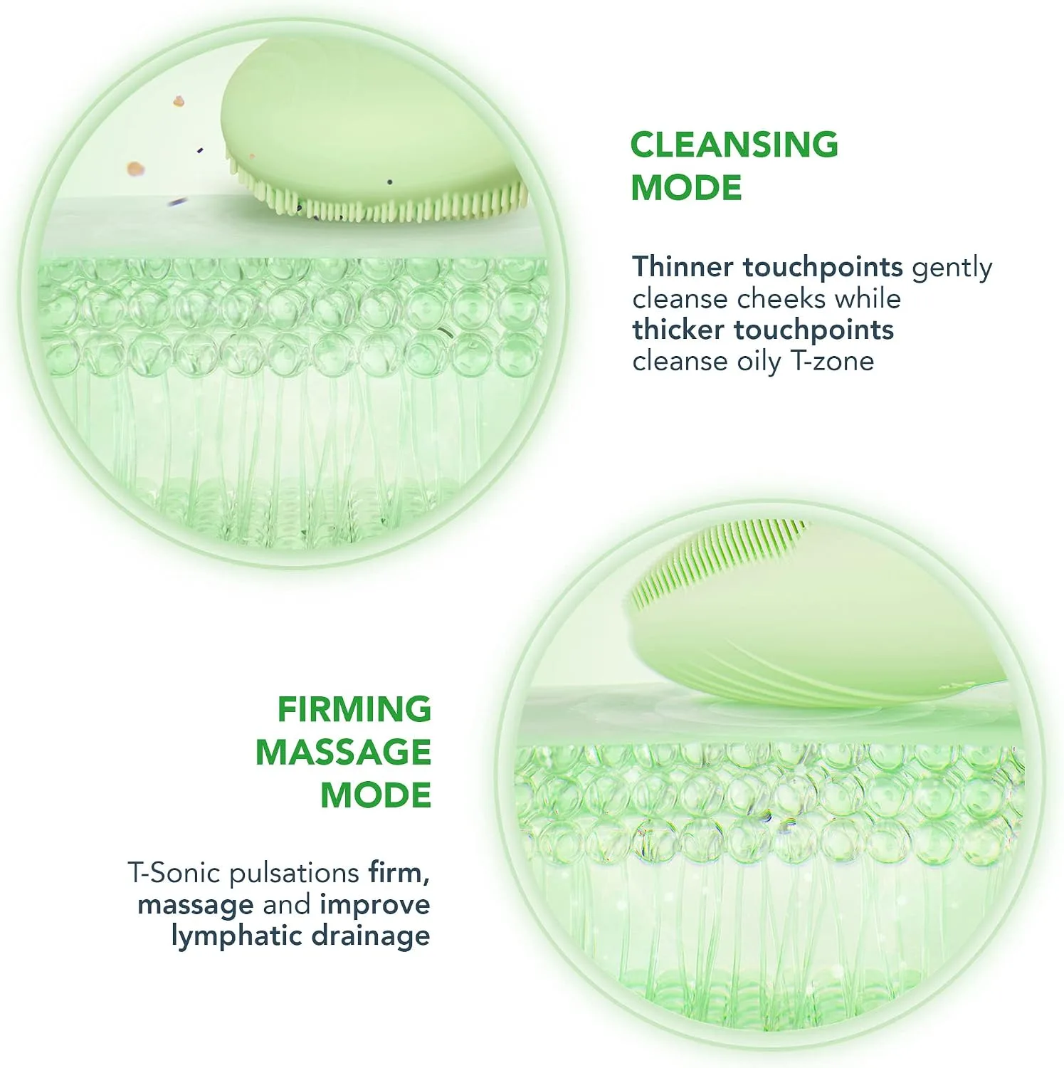 FOREO Luna 4 go Facial Cleansing Brush & Firming Face Massager, Pistachio