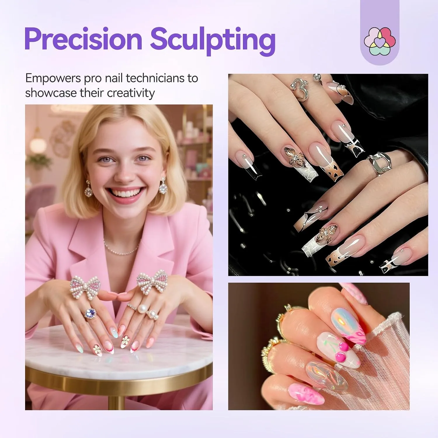 SAVILAND Dual-Head 3D Nail Art Sculpture Pen 3PCS