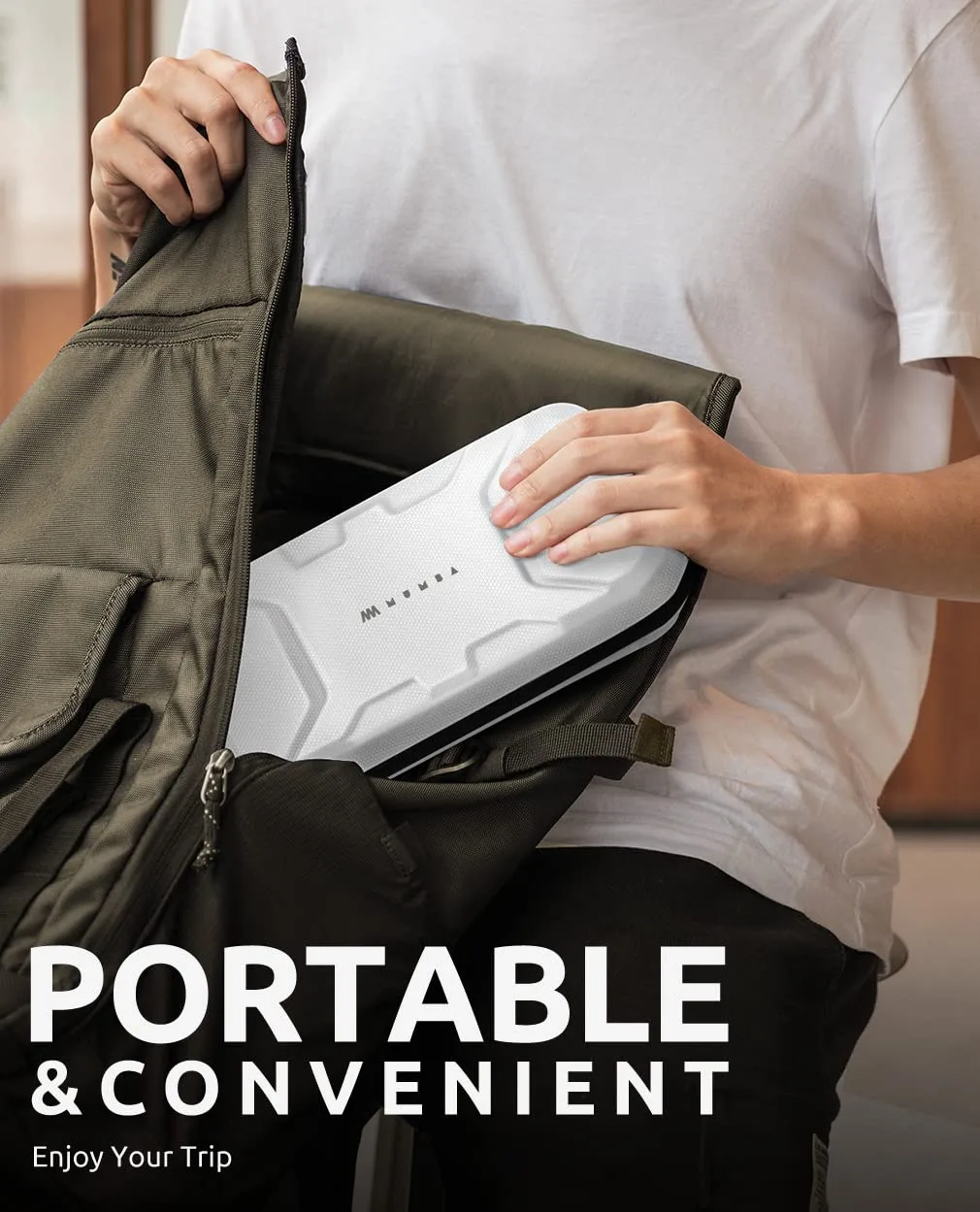 Mumba Carrying Case for Nintendo Switch OLED & Nintendo Switch 1, [Fits Protective Cases][Plus Version] Protective Hard Shell Travel Carry handbag Pouch for Blade/Battle/Rugged Protective Case (White)