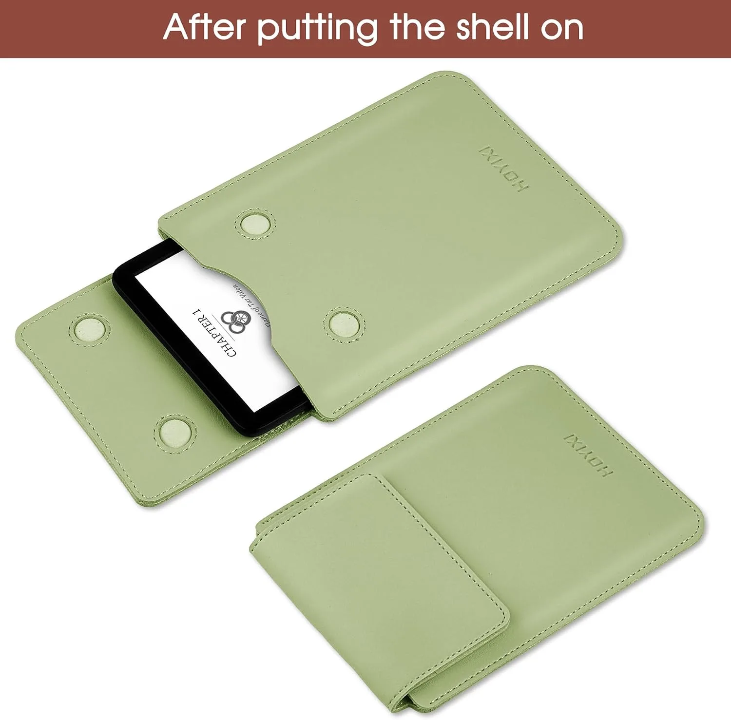 HoYiXi Universal Sleeve Case for 6.8",7" Paperwhite/Colorsoft/Signature Edition 2025 & 2021 Compatible 6.8" Kobo Clara HD/Pocketbook/Tolino Protective Case for 6.8'' 7'' ebook Reader, Light Green