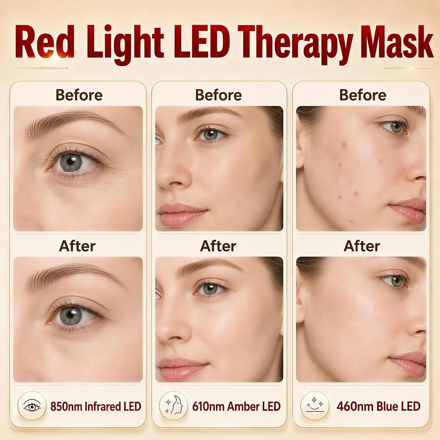 FSA Eligible Items List, LED Red Light Therapy for Face Mask