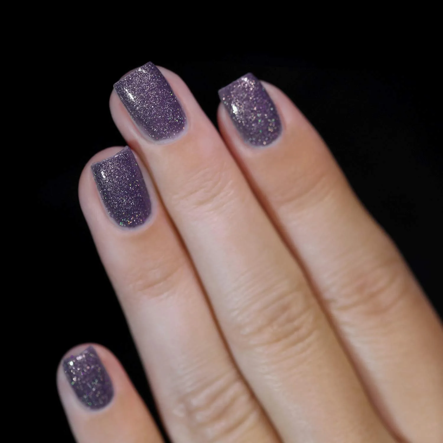 ILNP Chateau - Charcoal Grey Holographic Shimmer Nail Polish, Chip Resistant, Non-Toxic, Vegan, Cruelty Free
