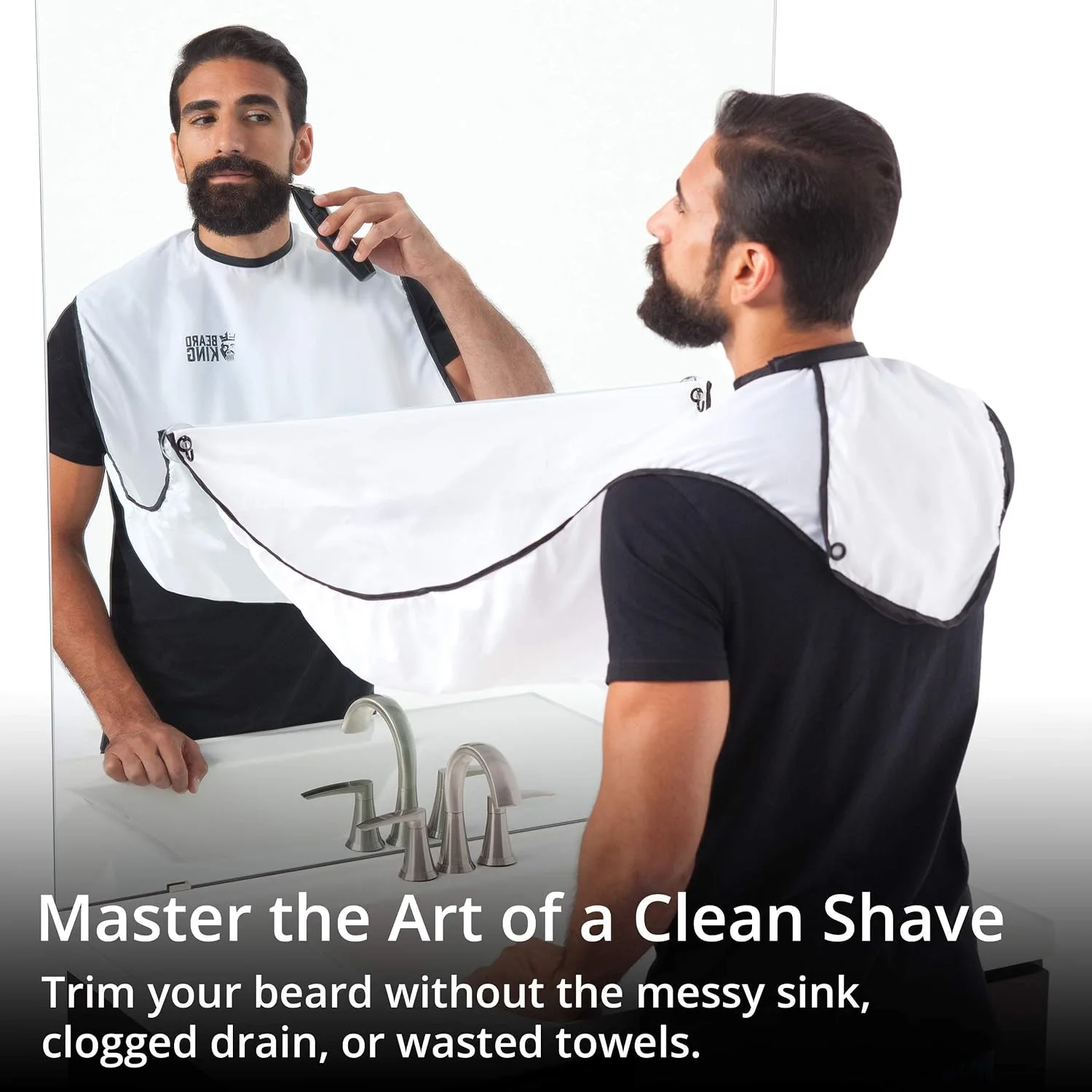 BEARD KING Beard Bib Apron - As Seen on Shark Tank – Gifts for Him, Stocking Stuffers for Men, Mens Gift