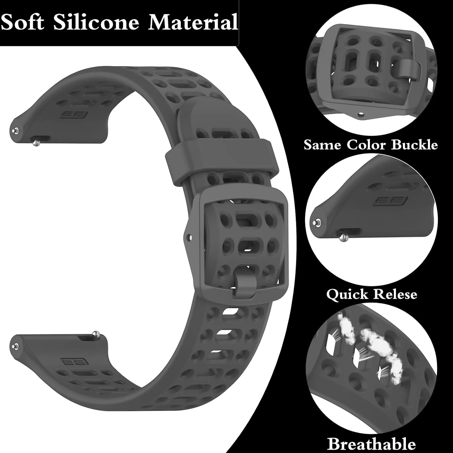 22mm Silikon Bands For COROS PACE 3/4 /APEX PRO/2 PRO/APEX 46mm For Women and Men