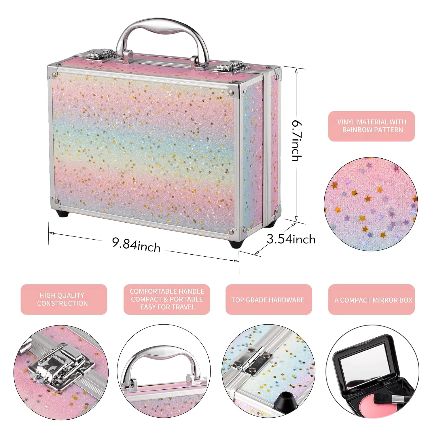 Hot Sugar Makeup Kit for Teenager Girls Starter Cosmetics Set Rainbow
