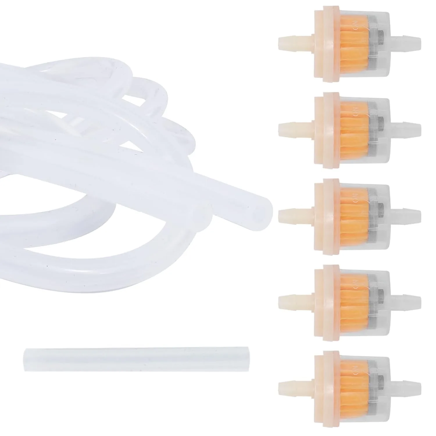 5PCS Microdermabrasion Filters + 1PCS 39" Silicone Tube, Replacement Filter Tube Set for Vacuum/Diamond Microdermabrasion Machines