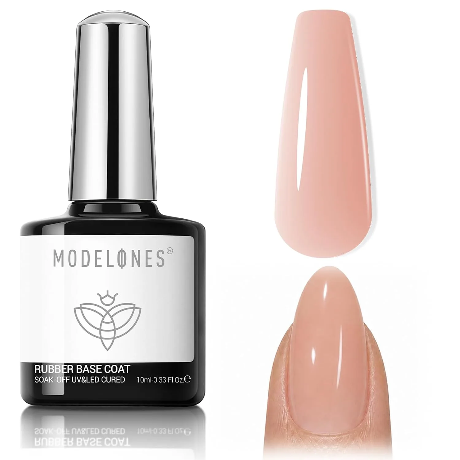 modelones Nude Rubber Base Coat Natural Pink Builder Nail Gel
