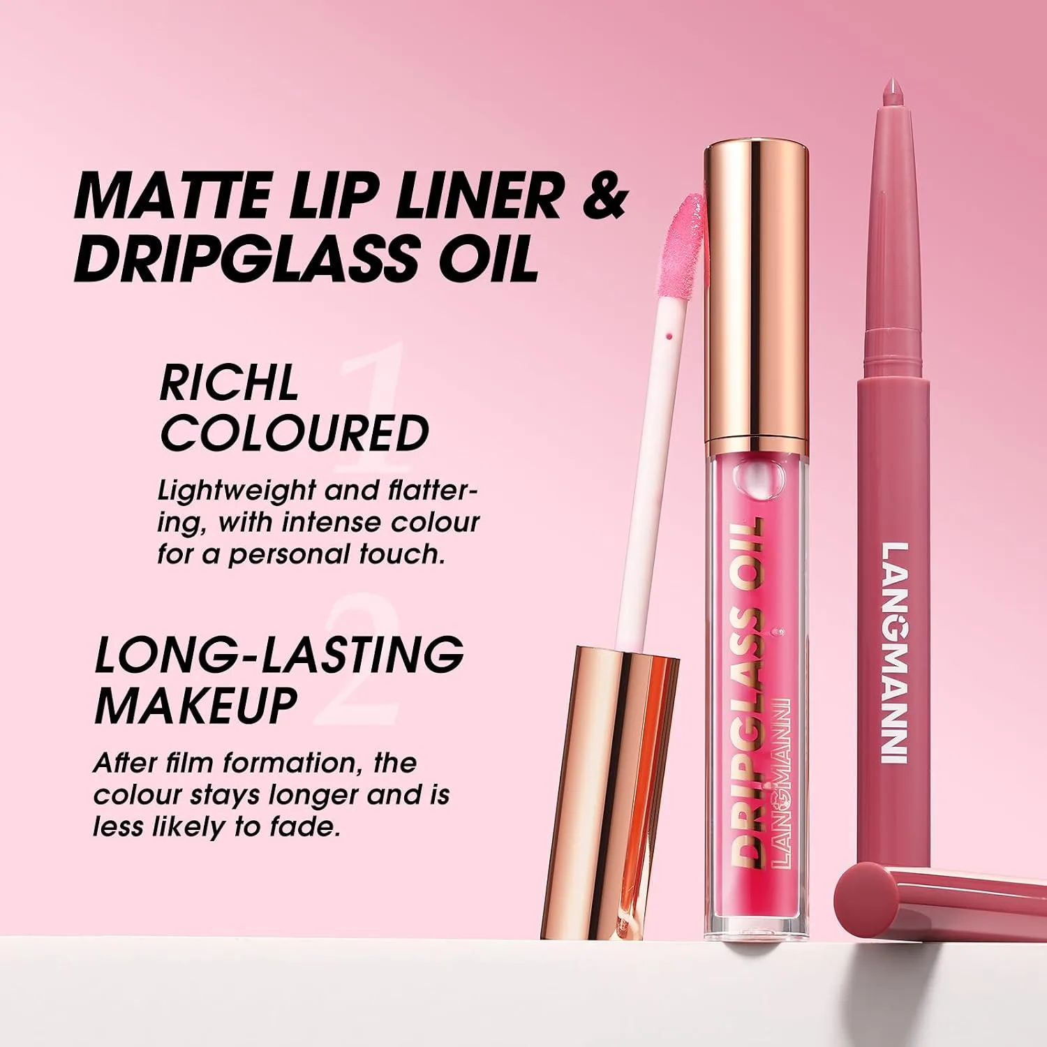 12Pcs Lip Liner and Gloss Set, Hydrating Lip Oil Combo Set, Tinted Plumping