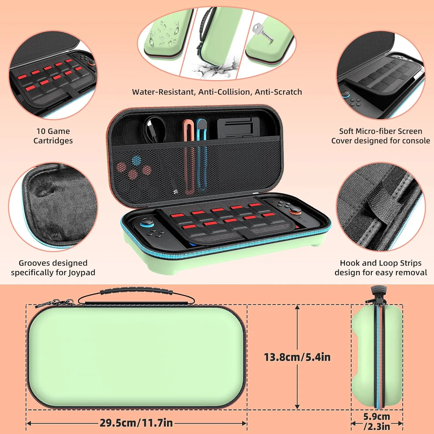 Switch 2 Accessories Bundle, 30-in-1 Kit for Nintendo Switch 2, Green