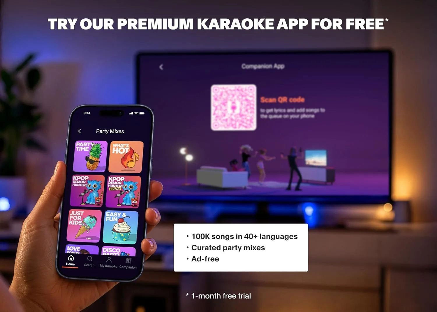 Singing Machine Karaoke Machine Screen, WiFi, Music Apps, 2 Microphones
