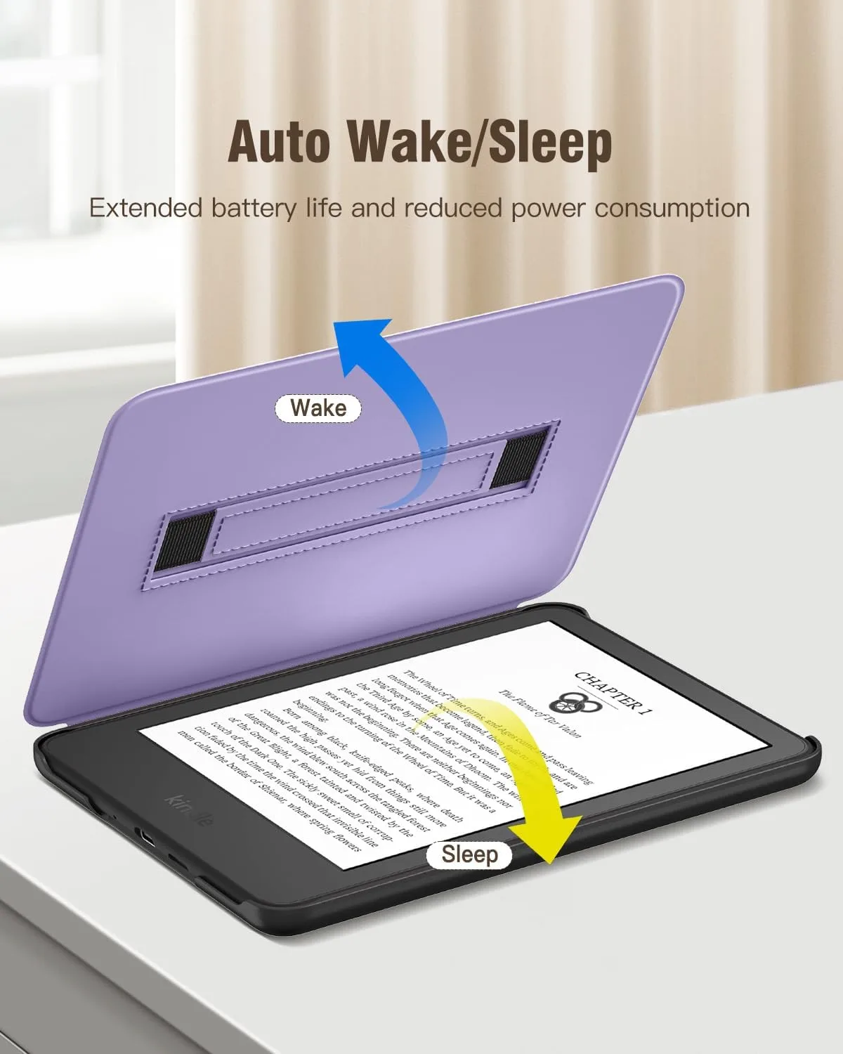 MoKo Case for 6" E-Reader (11th Generation-2024/2022), Purple Leopard