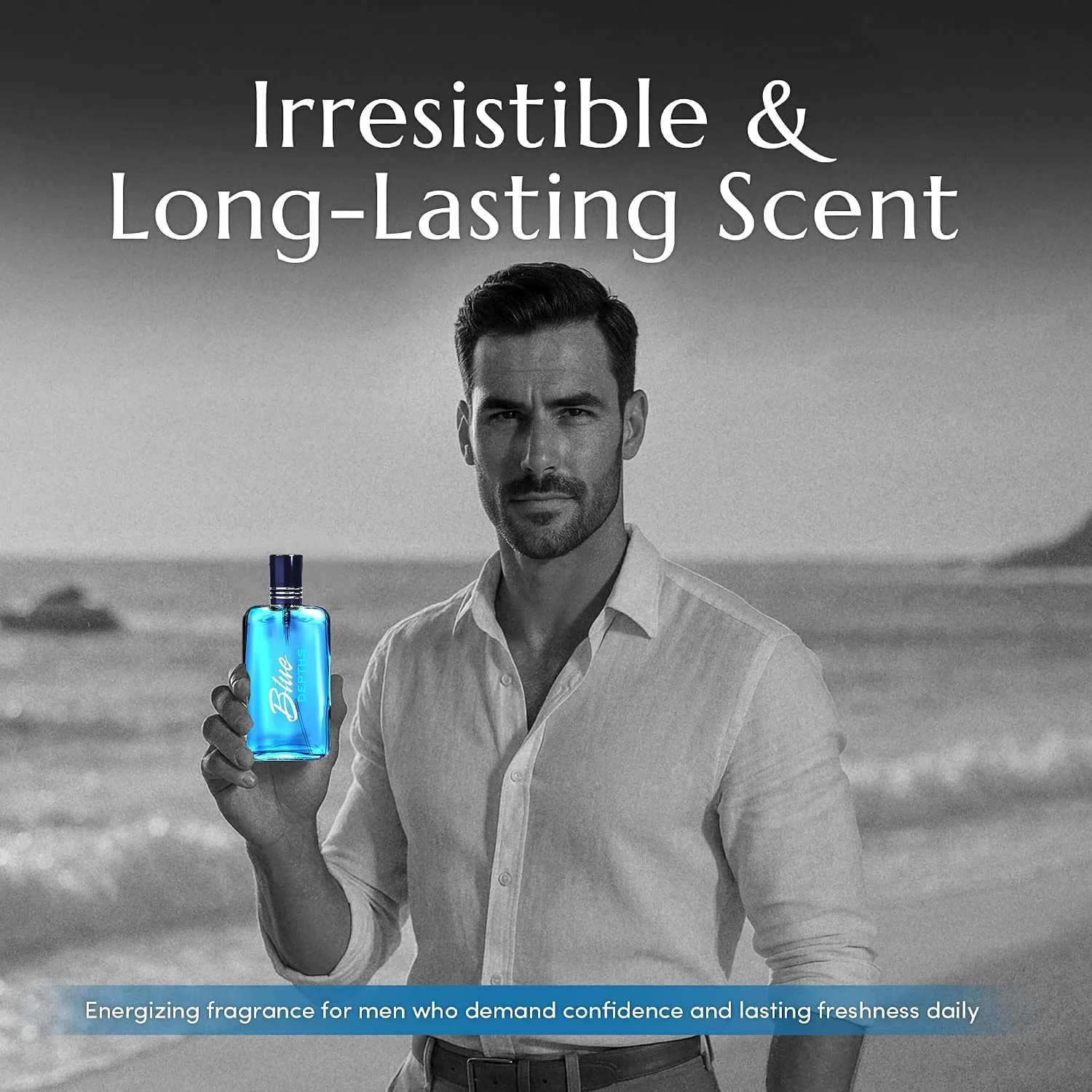 Belcam Beauty Blue Depths Eau de Toilette for Men, 3.4 Fl Oz, Pack of 2