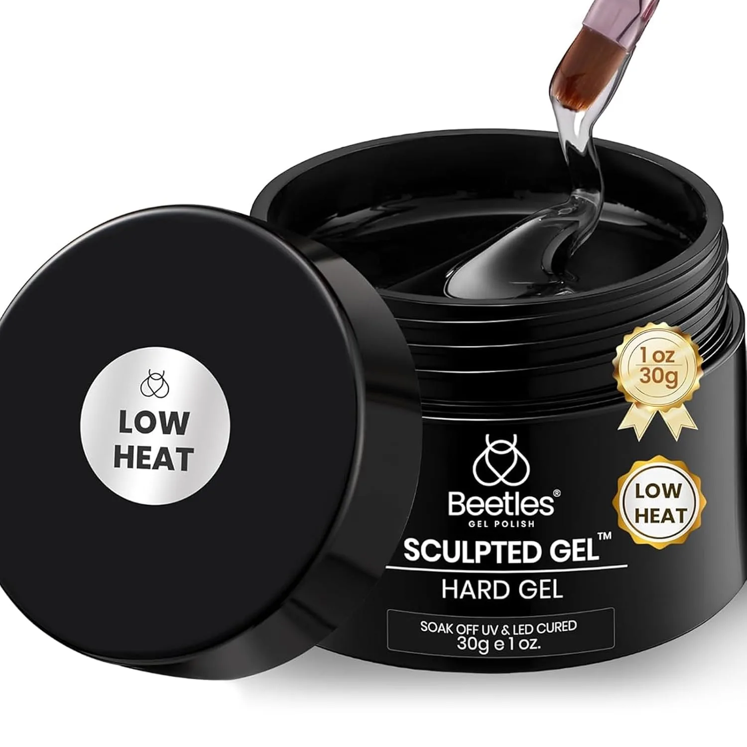Gel para uñas Beetles Low Heat Hard Gel 30 g Mint Sheer Clear 9 en 1