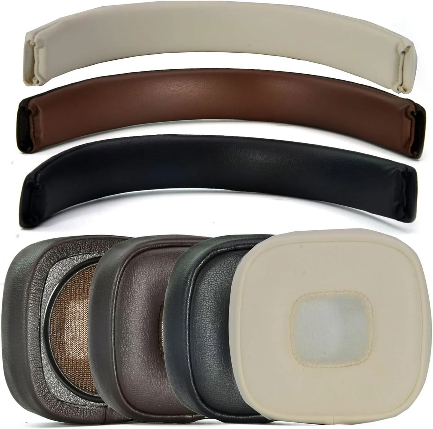 Ear Pads for Marshall Major V Major 5 Headphones Replacement Earpads Headband Cushions (White Headband)