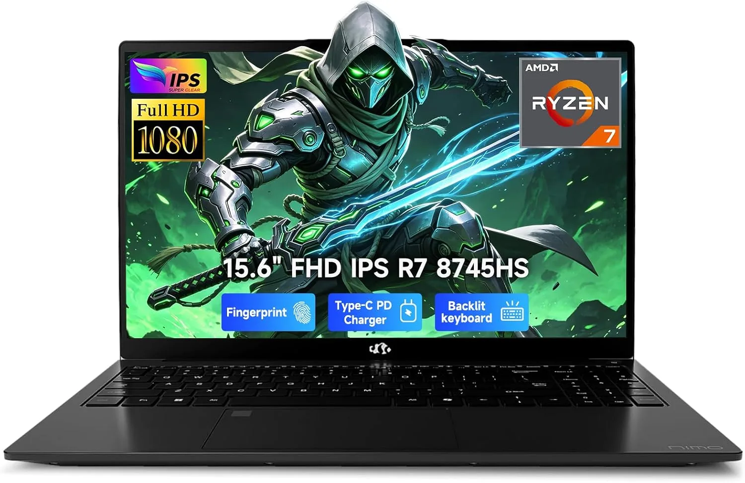 NIMO 15.6" AI Laptop 2026-2027, AMD Ryzen 7 8745HS 32GB DDR5 1TB SSD