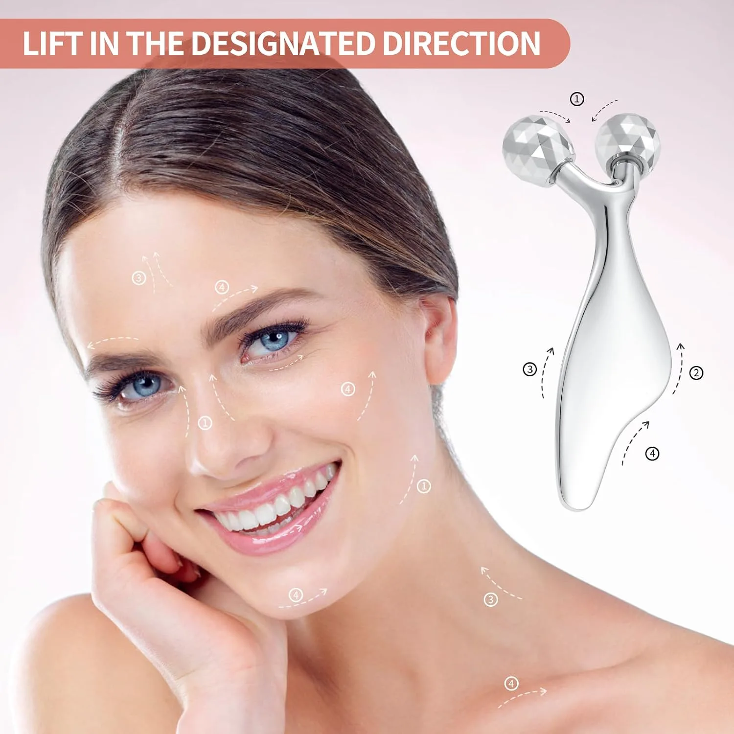 Running man 3D Face Roller for Face, Neck & Eyes, Facial Massage Tool