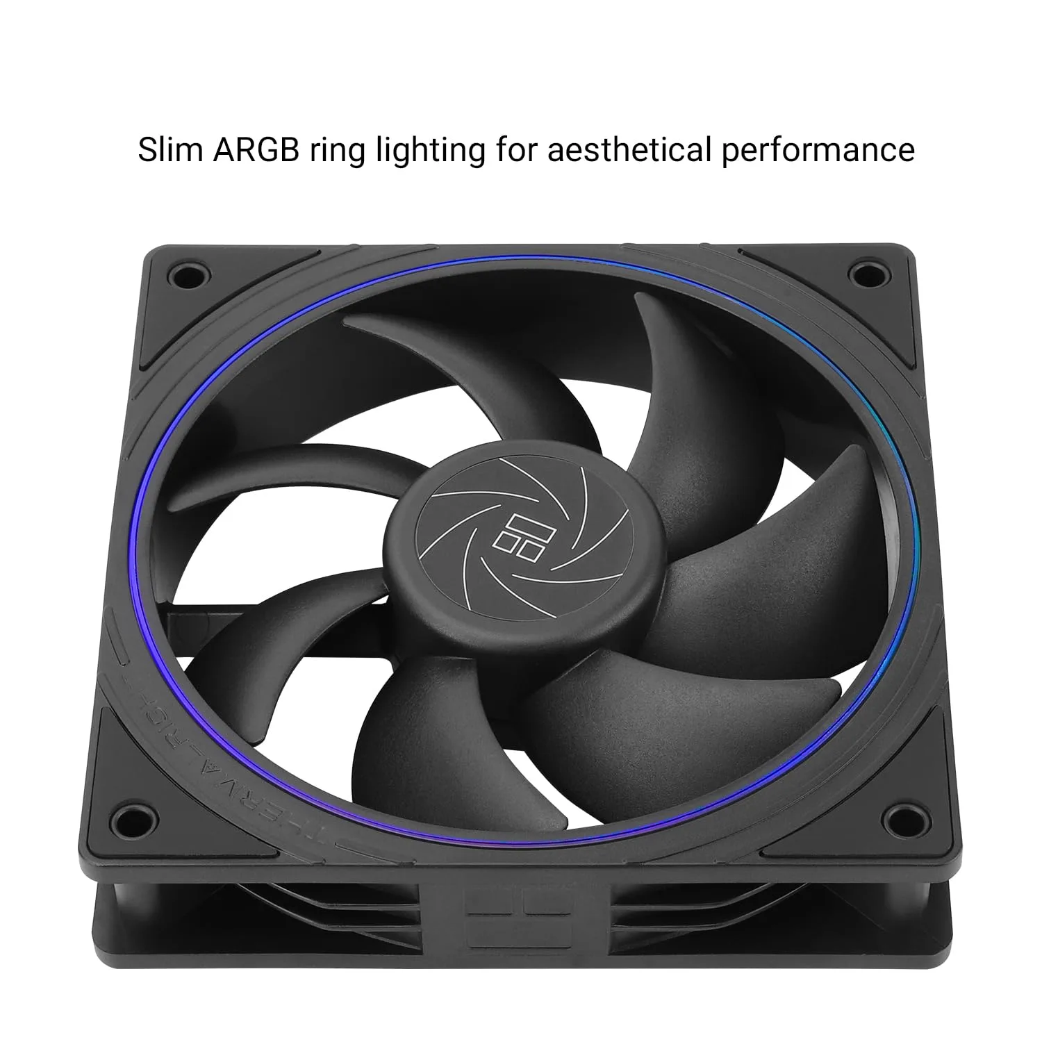 Thermalright TL-S12 CPU Fan 120mm Case Cooler Fan Comes with ARGB Lighting Effect,PC PWM Silent Computer Fan with 1500RPM Speed, CPU Cooling Fan Black(Black,3-Pack)