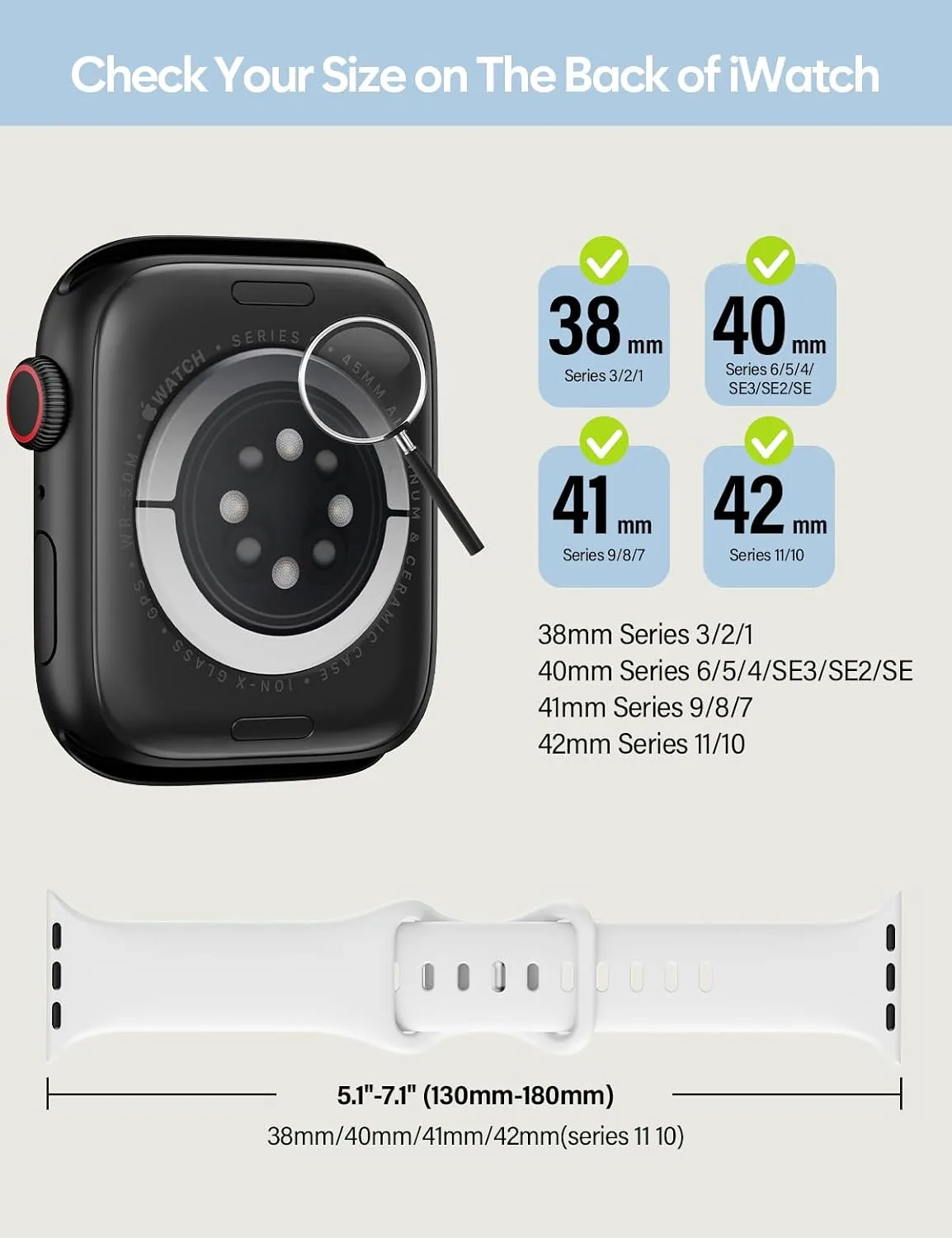 Sport Silicone Band Compatible with Apple Watch Bands for Women Men