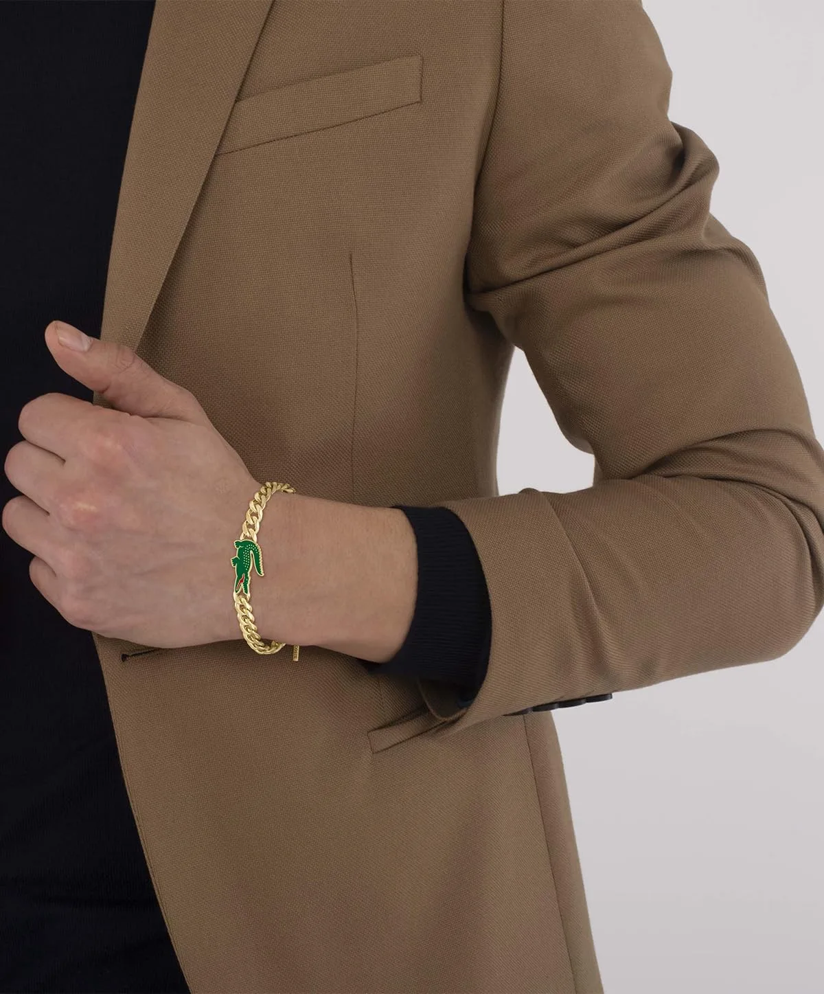 Lacoste Men's Arthor Jewelry Stainless Steel Adjustable Bracelet, Fashionable, For an Everyday Look