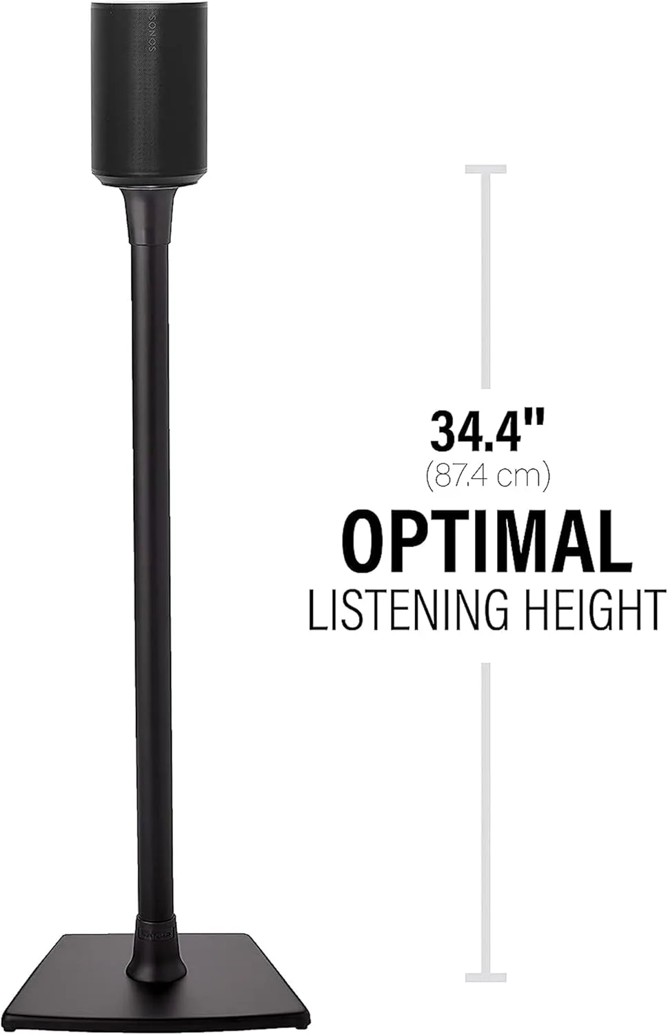 Sanus Wireless Speaker Stand for Sonos Era 100™ - Pair (Black) |, Perfect Stand Setup for Easy and Secure Mounting of New Sonos Era 100™ Speakers - OSSE12-B2