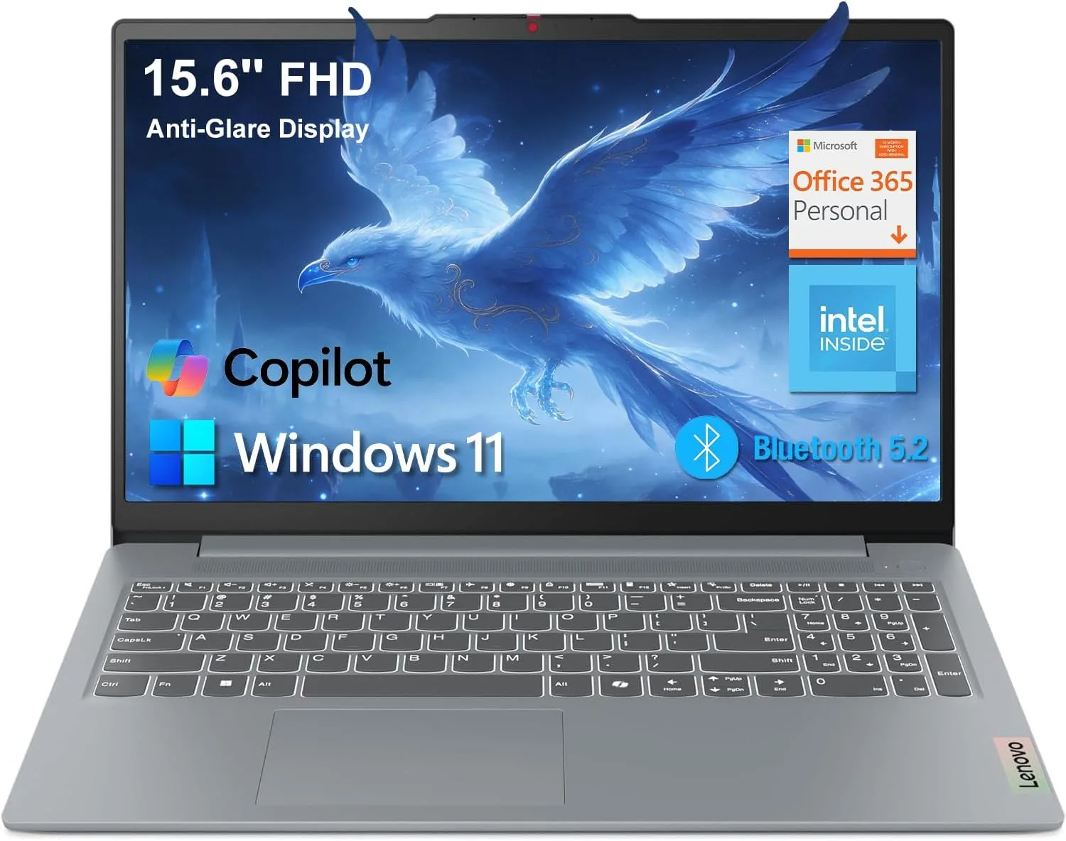 Lenovo 15.6" FHD Business Laptop, Intel Processor, 8GB DDR5, 128GB Storage