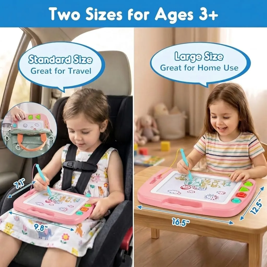 SGILE Magnetic Drawing Board for Kids, Toddler Doodle Toys, Large 16 × 13"