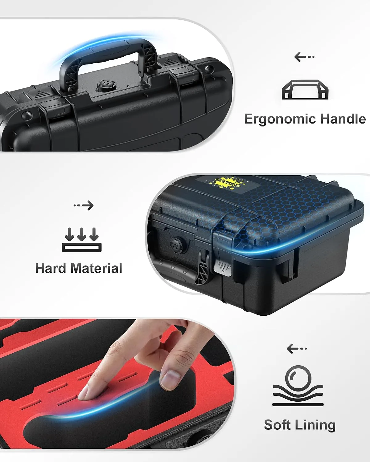 DEVASO Carrying Case for Nintendo Switch/Switch OLED, Professional Deluxe Waterproof Travel Case Soft Lining Hard Case for Nintendo Switch OLED Model (2021) Console Pro Controller & Accessories