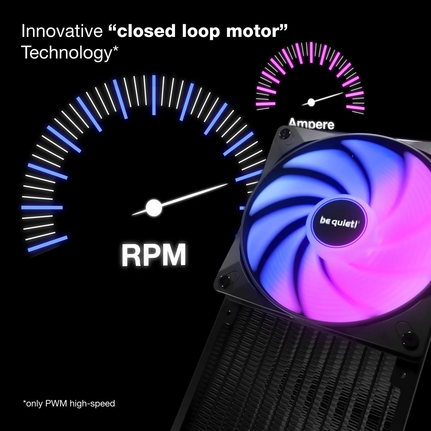 be quiet! Light Wings LX 120mm Black High-Speed ARGB PWM Fan, Triple Pack