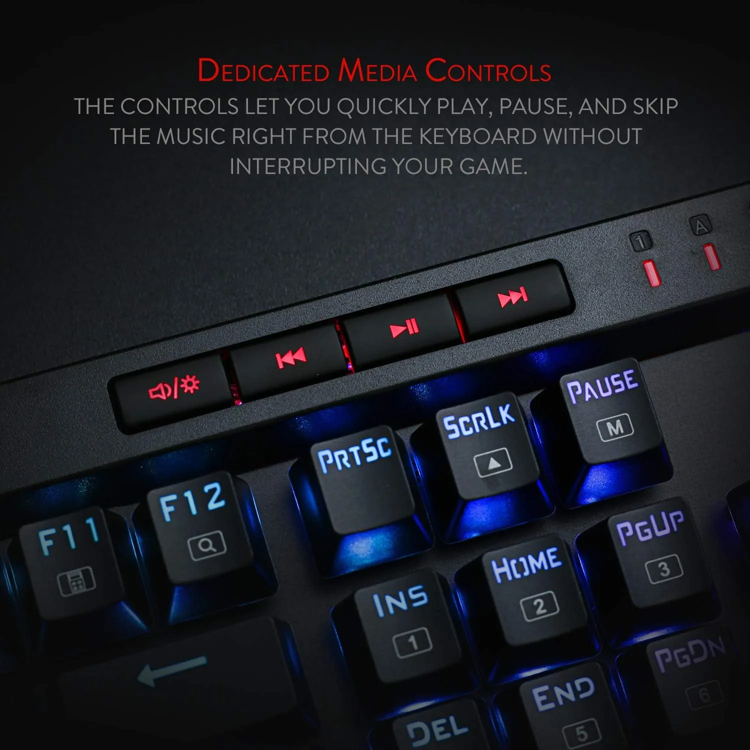 Redragon K580 Wired RGB Mechanical Gaming Keyboard, Macro Key & Media Wheel