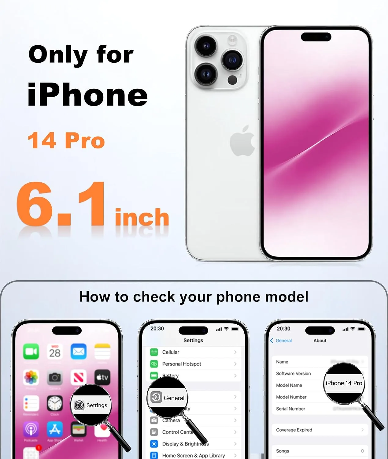 FNTCASE for iPhone 14-Pro Case Fit for MagSafe HotPink