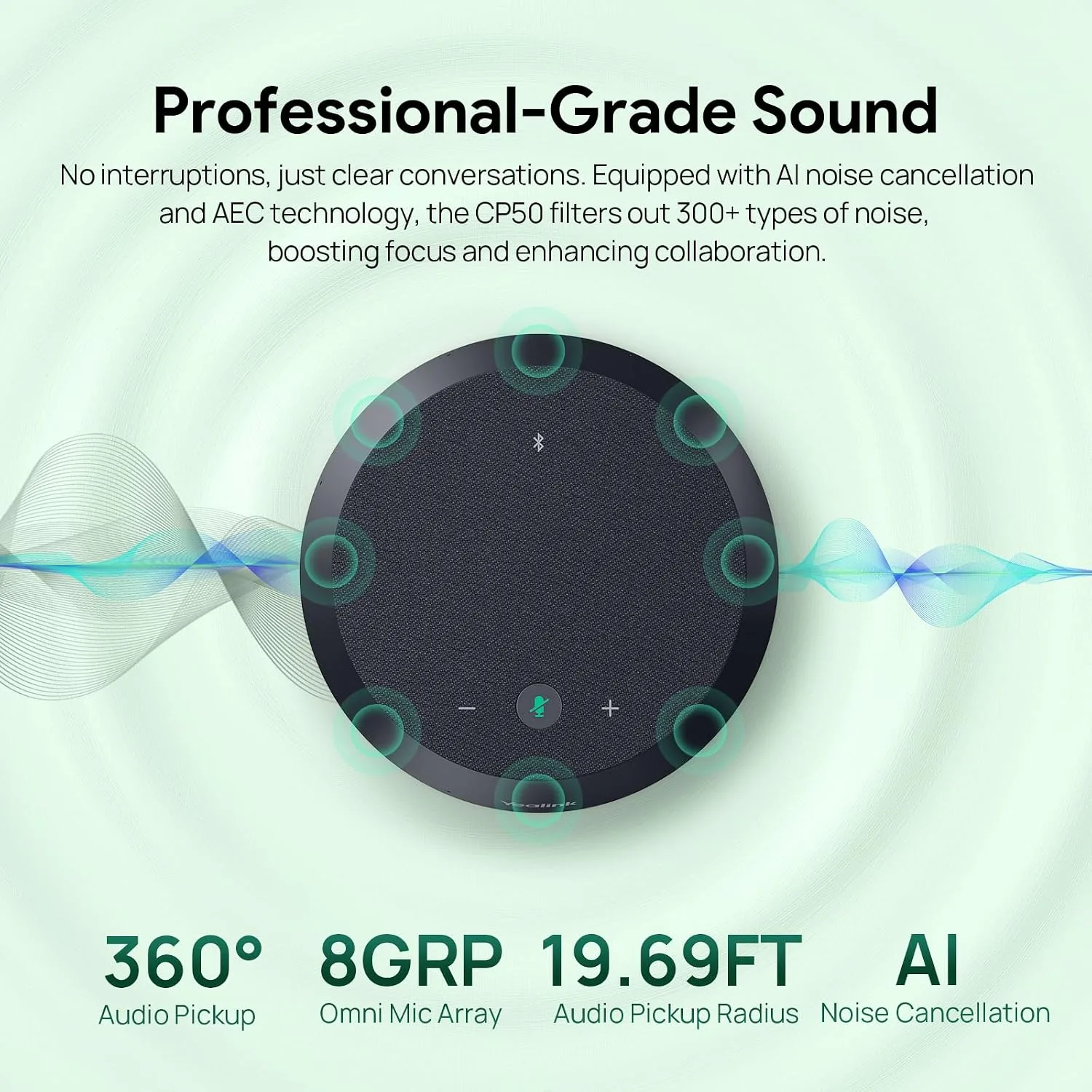 Yealink CP50 Conference Call Speaker and Microphone Teams Room Speakerphone